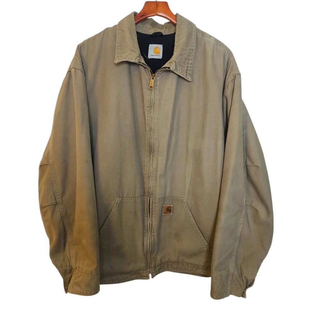 Carhartt Brown Canvas Work Chore Utility Jacket